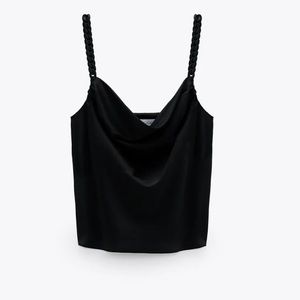 Zara silk chain top